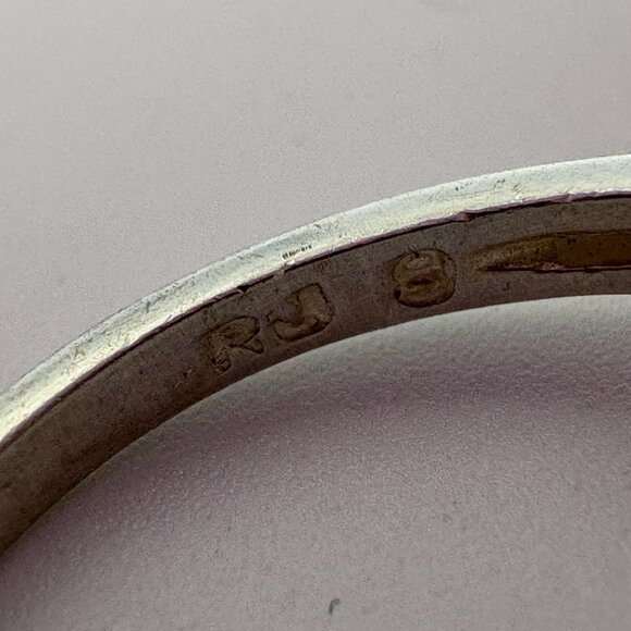 VTG AVON Sterling Silver 925 Cubic Zirconia Prong Set Statement Ring Size 8.25 - Picture 8 of 10